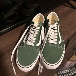 Green vans, never worn